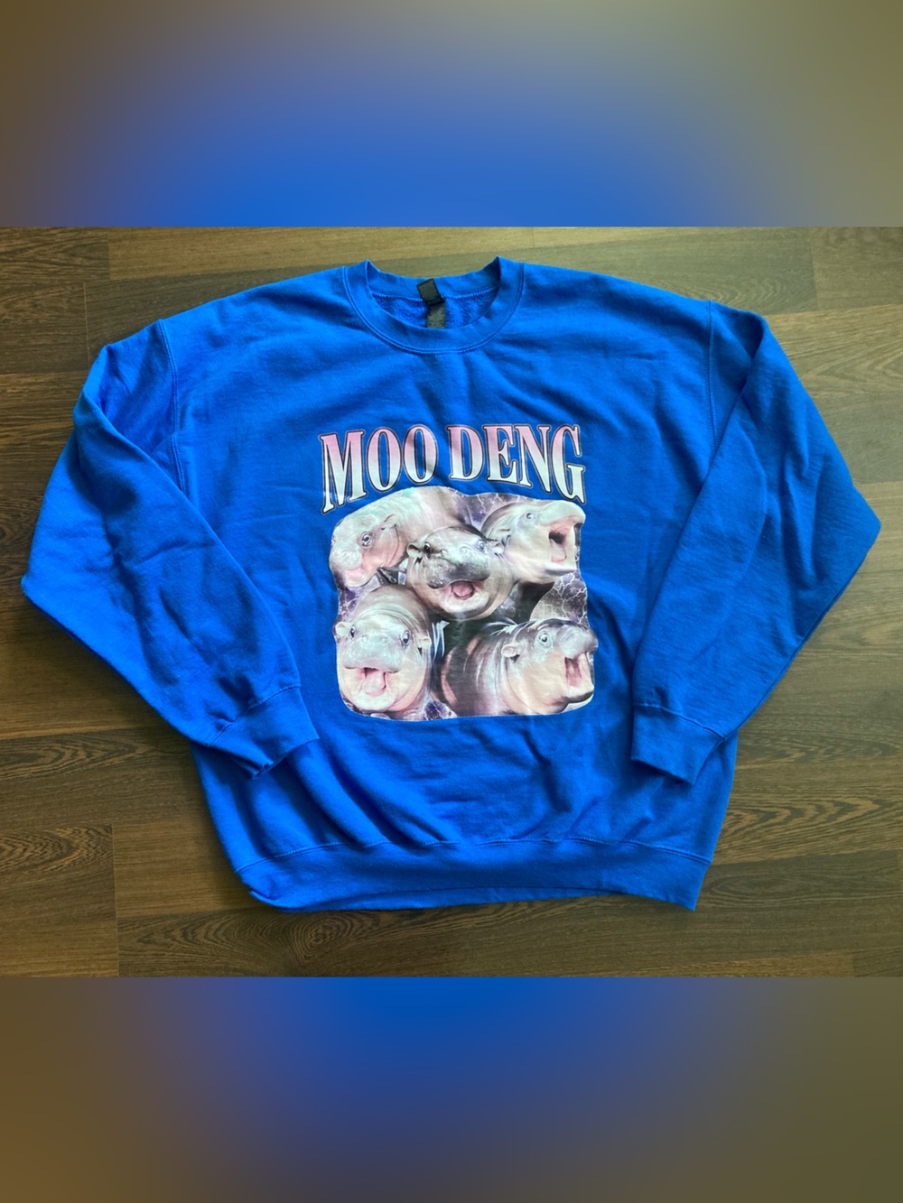 Moo Deng Baby Hippo Sweater Amazing Whimsical Hippo MooDeng